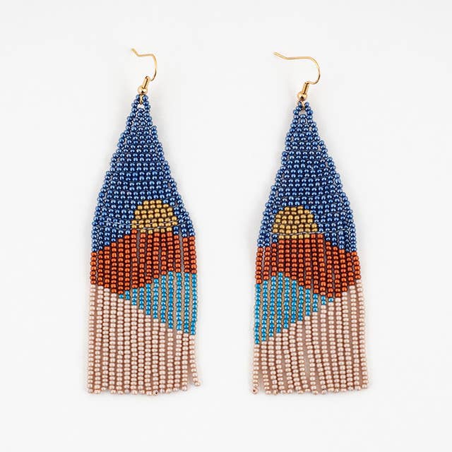 Vista Beaded Fringe Earring - Image 2