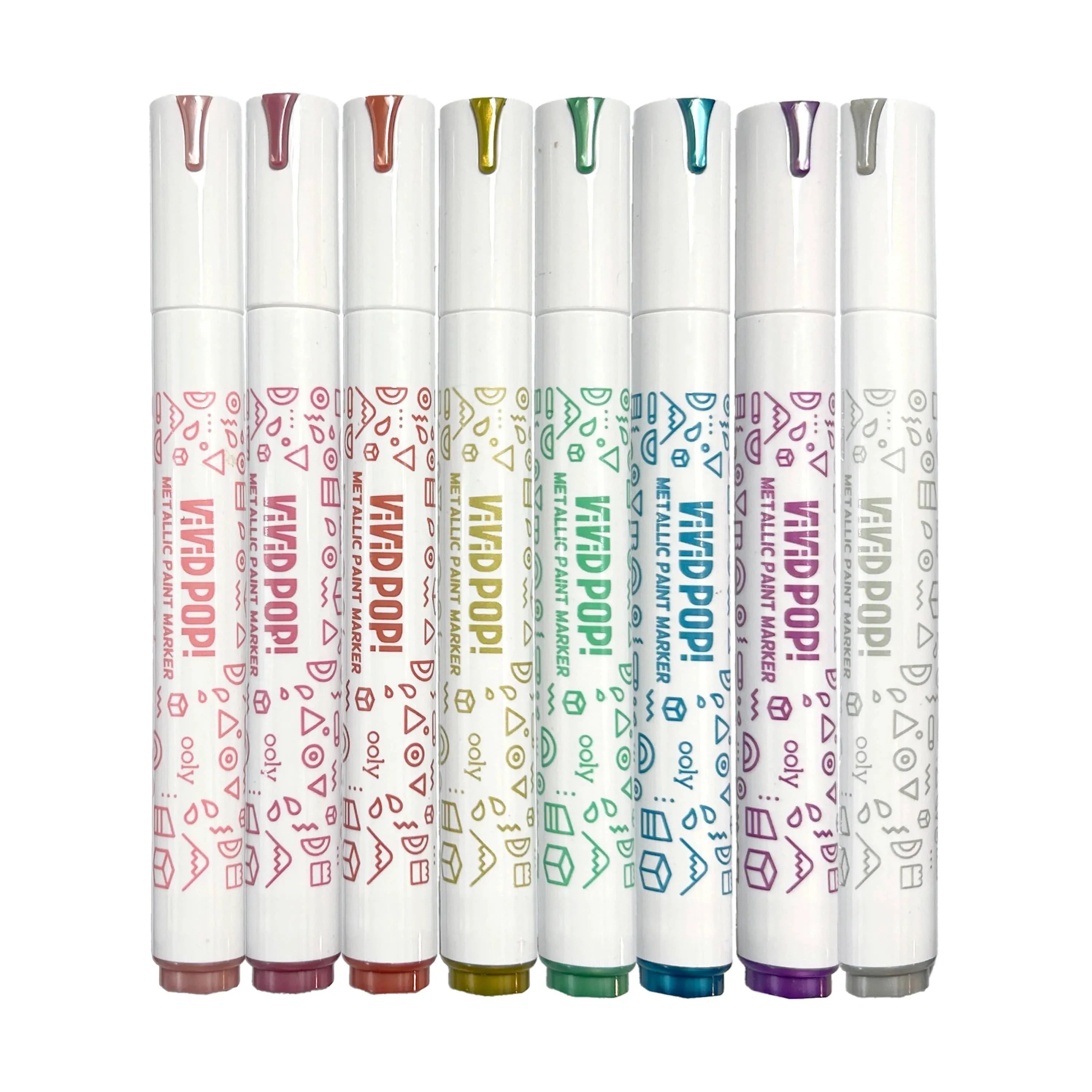 Vivid Pop! Water-Based Paint Markers: Metallic (set of 8) - Image 5