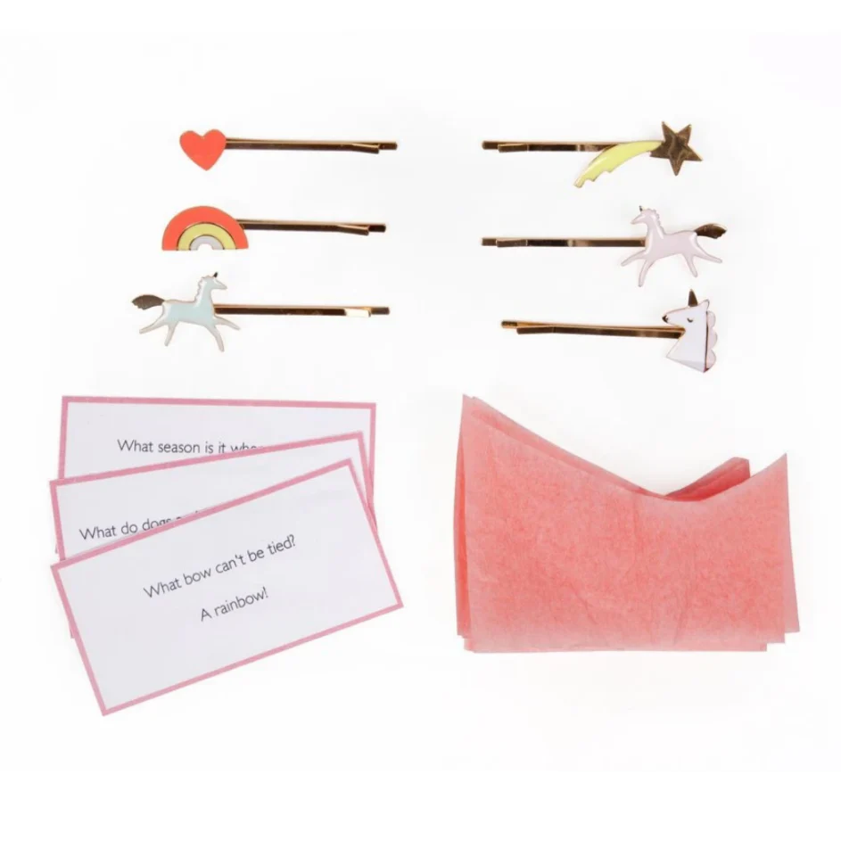 Unicorn Glitter Crackers (enamel hair slides) - Image 2