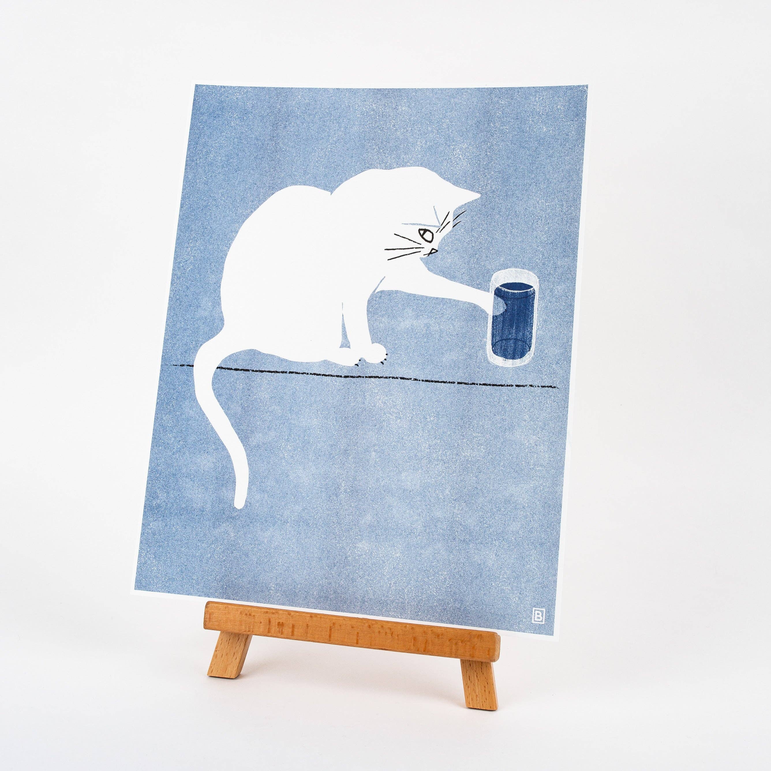 Water Glass - Risograph Print - Image 3