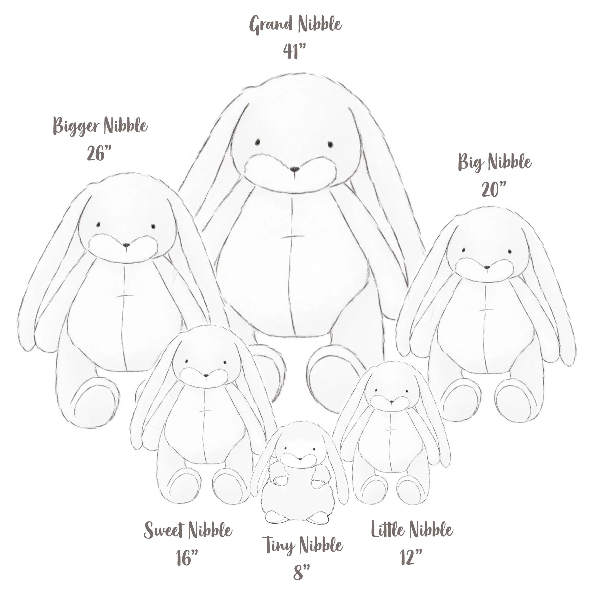 Wee Nibble 8" Bunny - Cream - Image 4