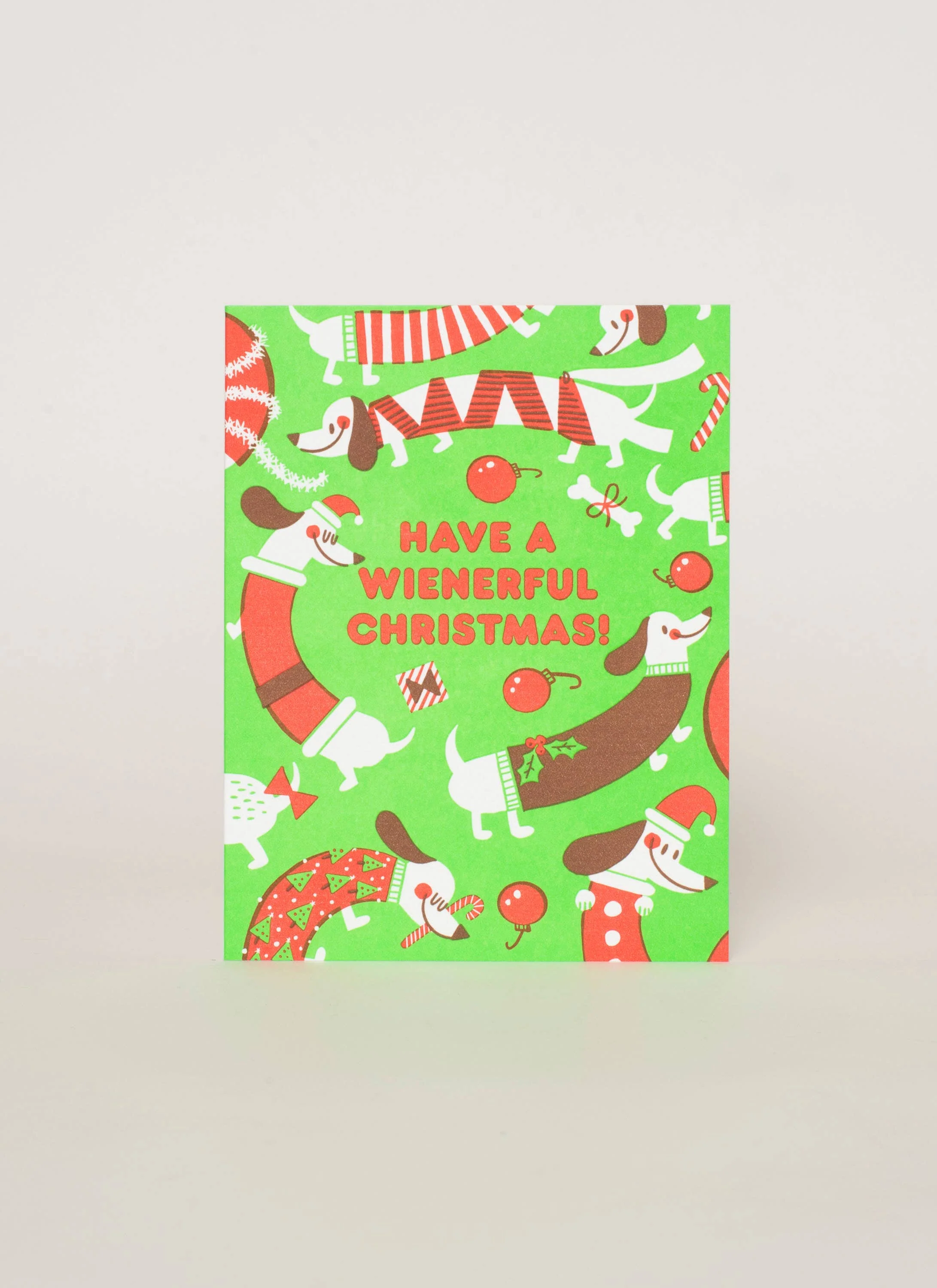 Wiener Dog Christmas Letterpress Card - Image 2