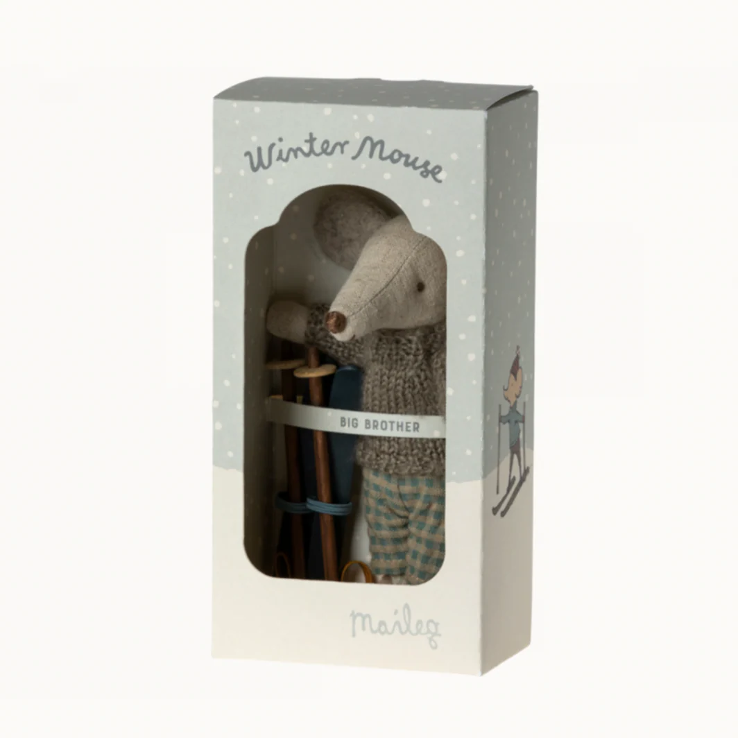 Winter Mouse with Ski Set - big brother - Image 3