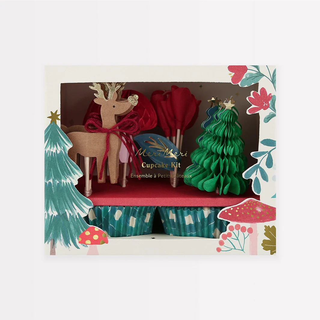 Winter Woodland Cupcake Kit (x24 toppers)