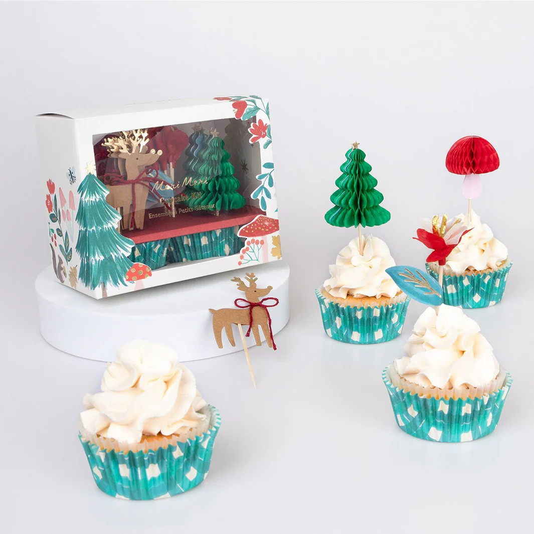Winter Woodland Cupcake Kit (x24 toppers) - Image 3
