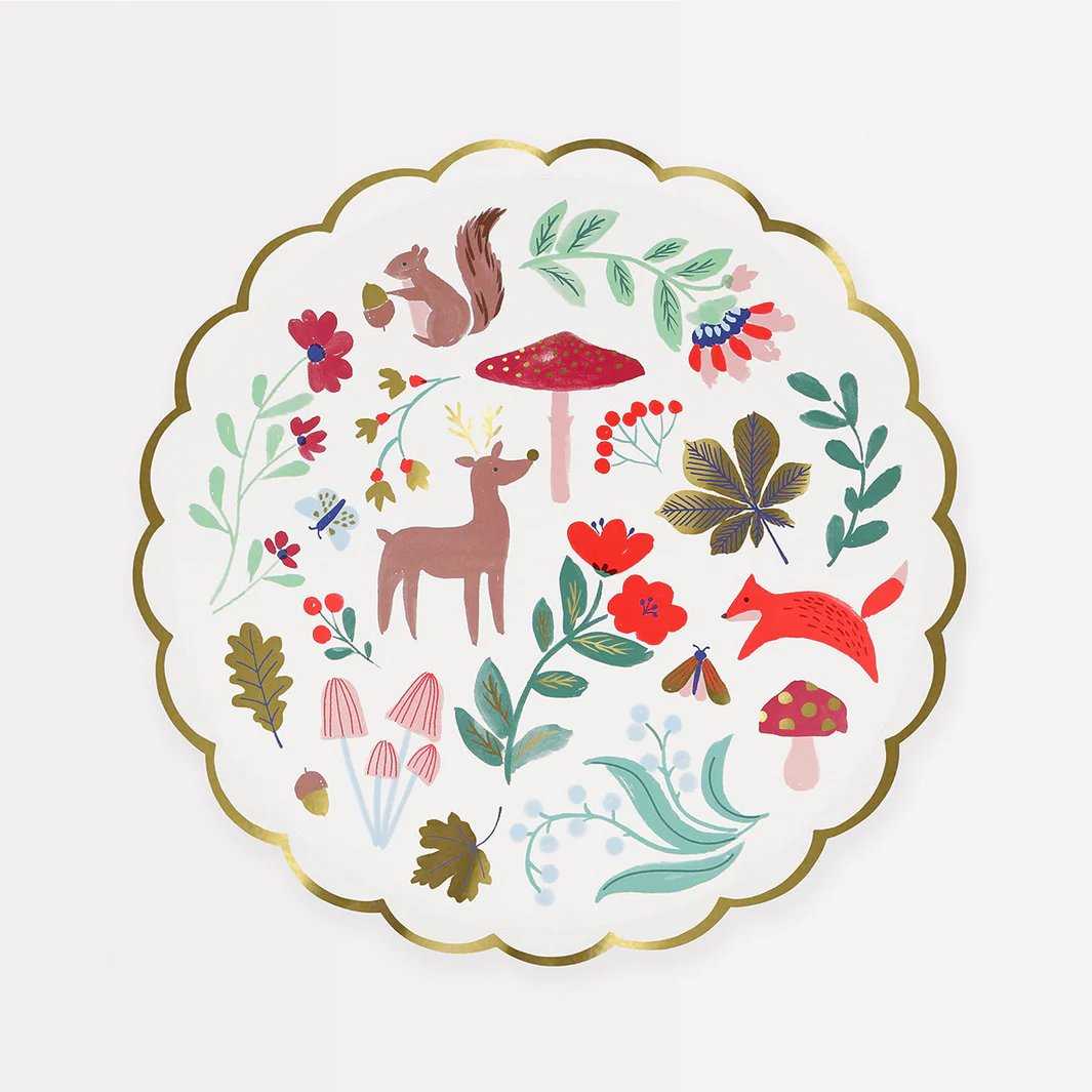 Winter Woodland Side Plates (x8)