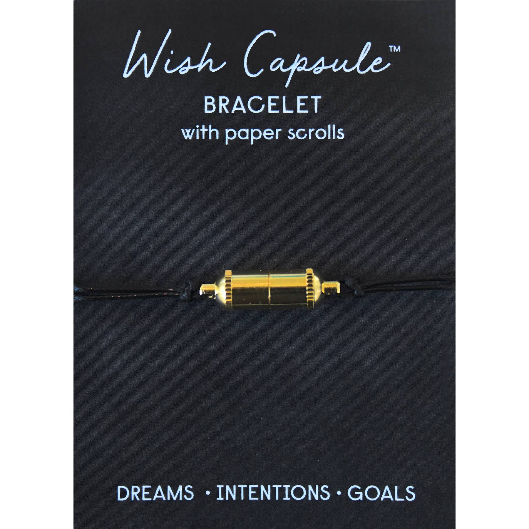 Wish Capsule Bracelet with 3-Paper Scrolls - Gold Capsule
