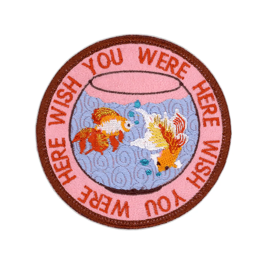 Wish You Were Here Handmade Patch