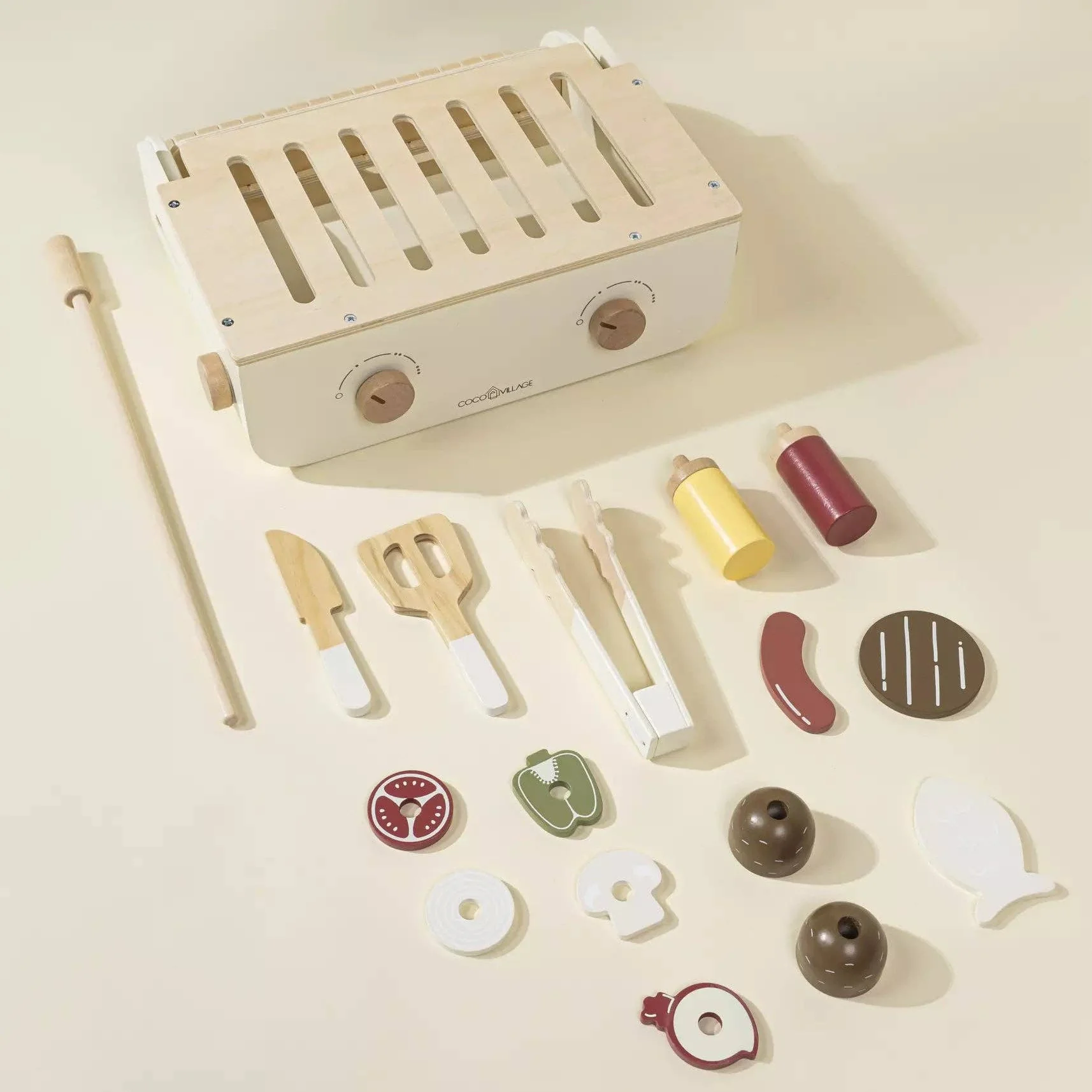 Wooden Barbecue Playset and Accessories - Image 2