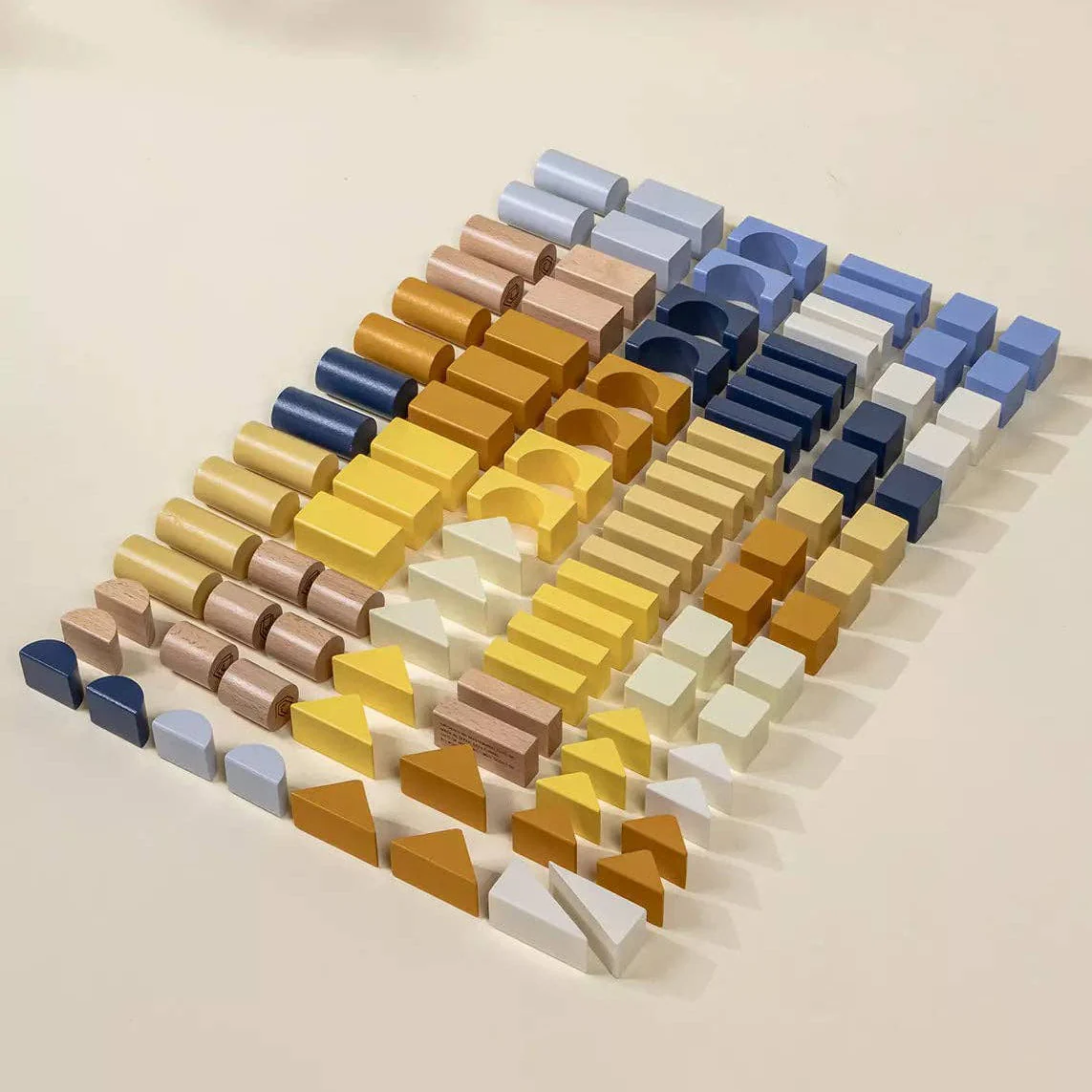 Wooden Construction Blocks Set - 100pcs - Image 2
