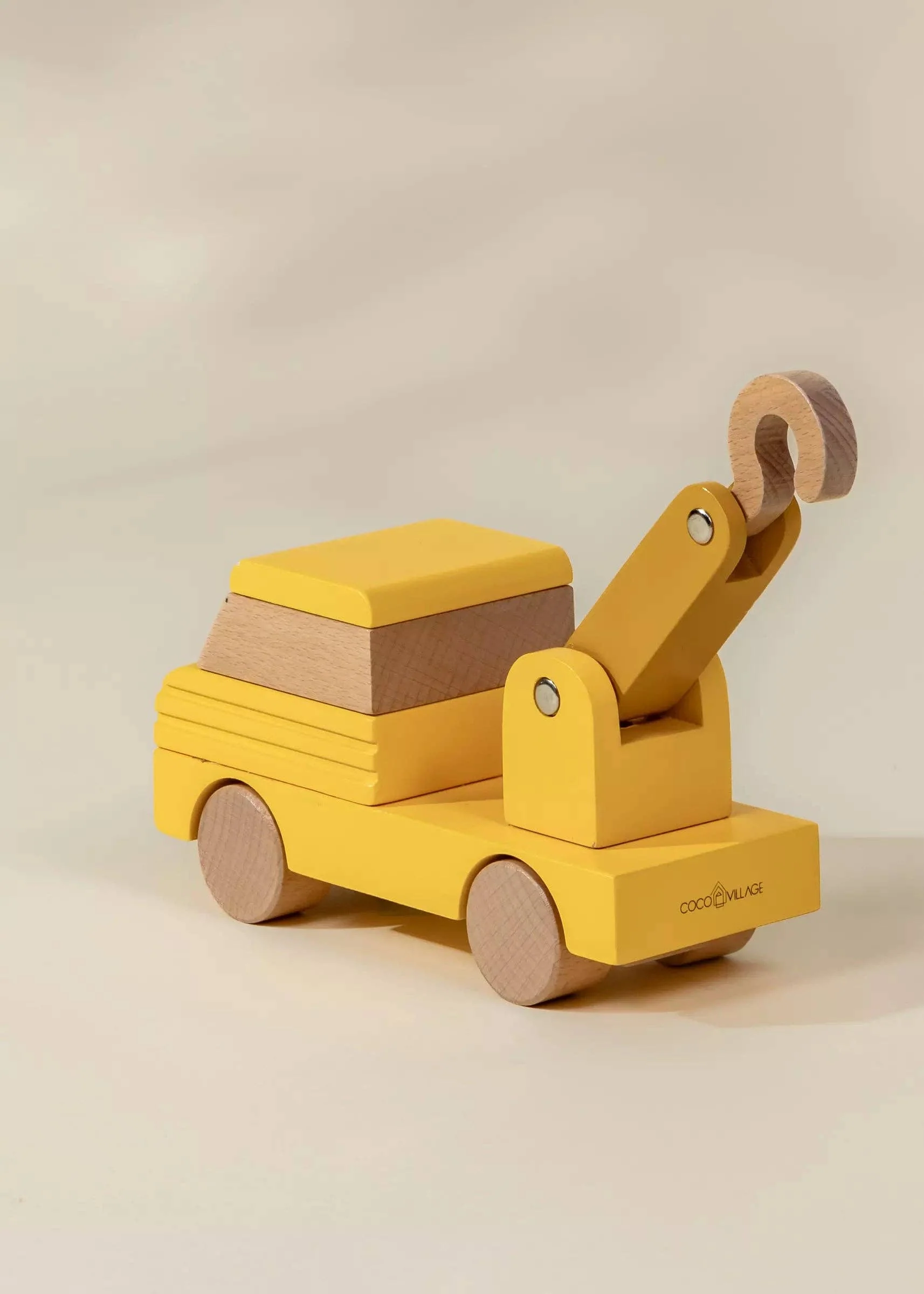Wooden Construction Vehicle - Tow Truck - Image 6