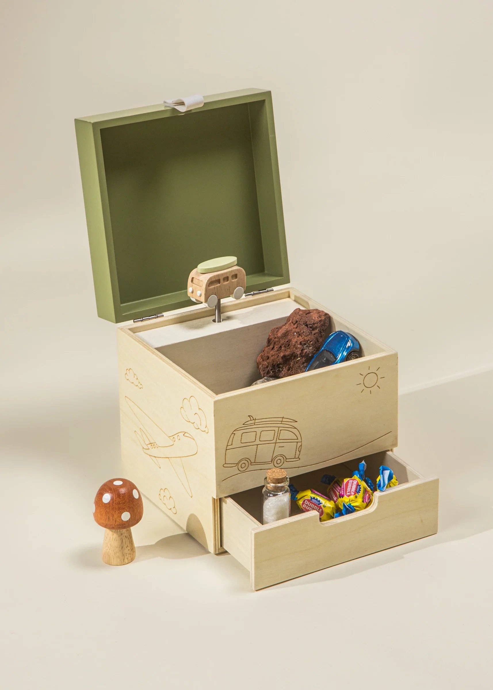 Wooden Musical Souvenir Box - Travel - Image 3