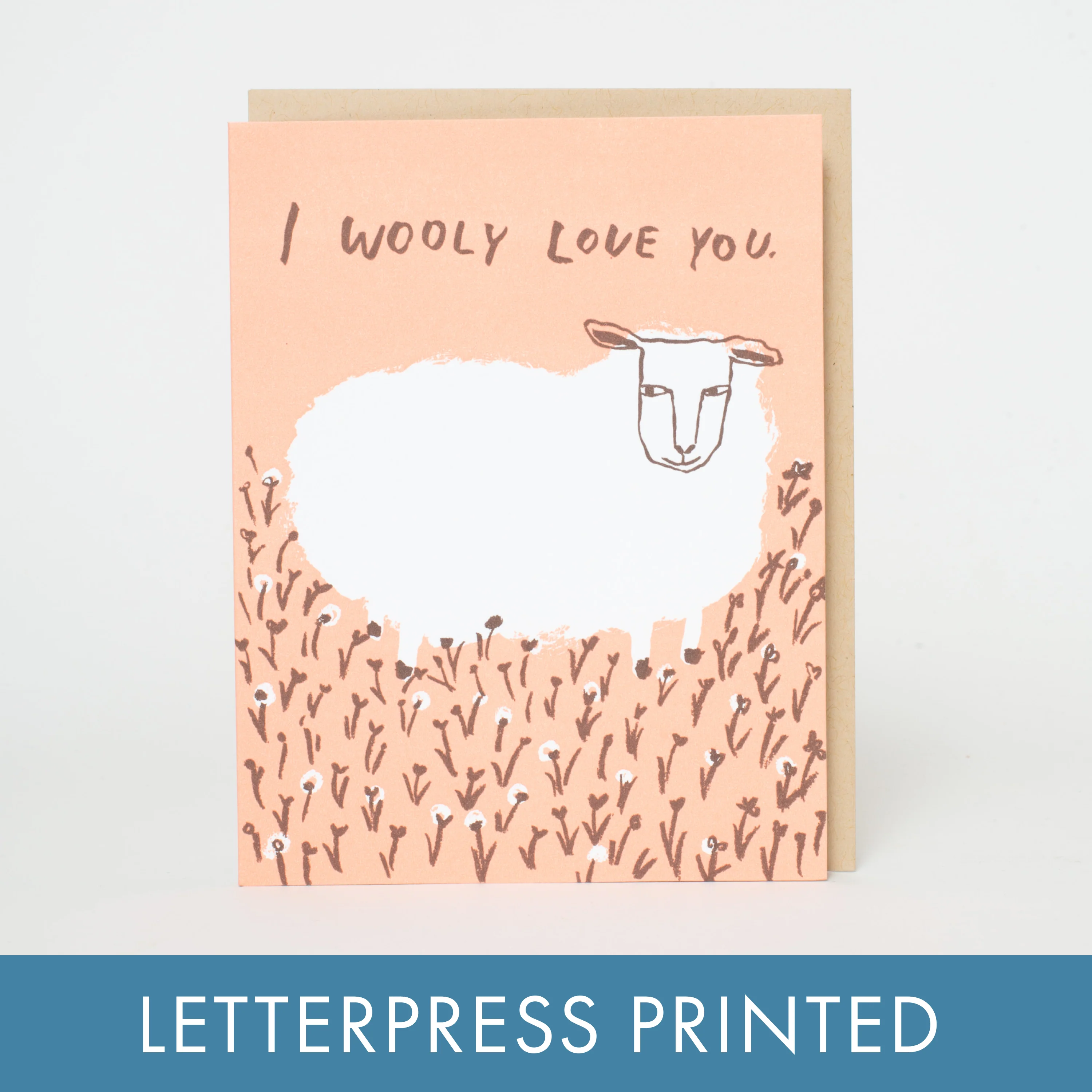 Wooly Love You Letterpress Card - Image 2