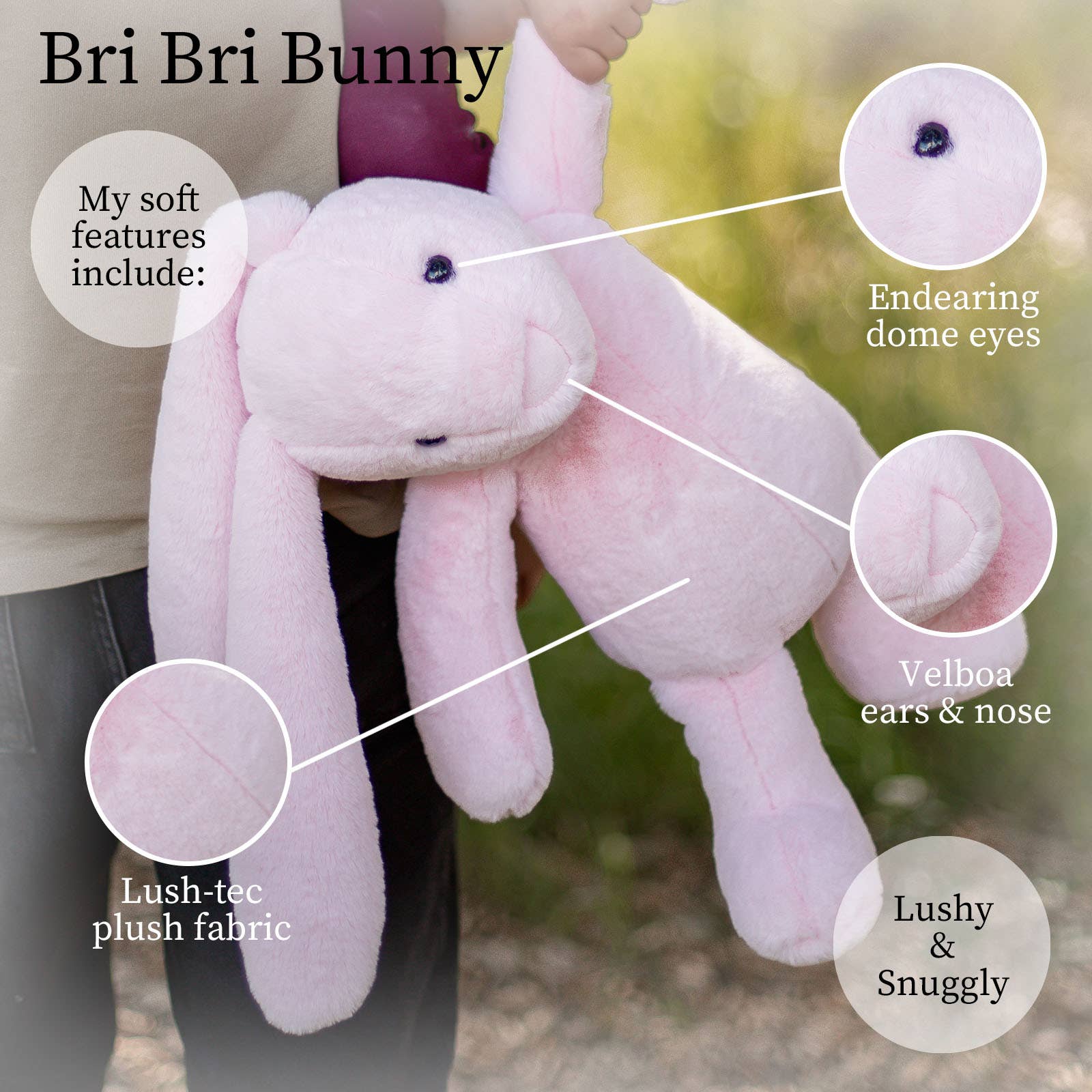 BriBri Bunny Rose - World Softest Plush 20in - Image 4