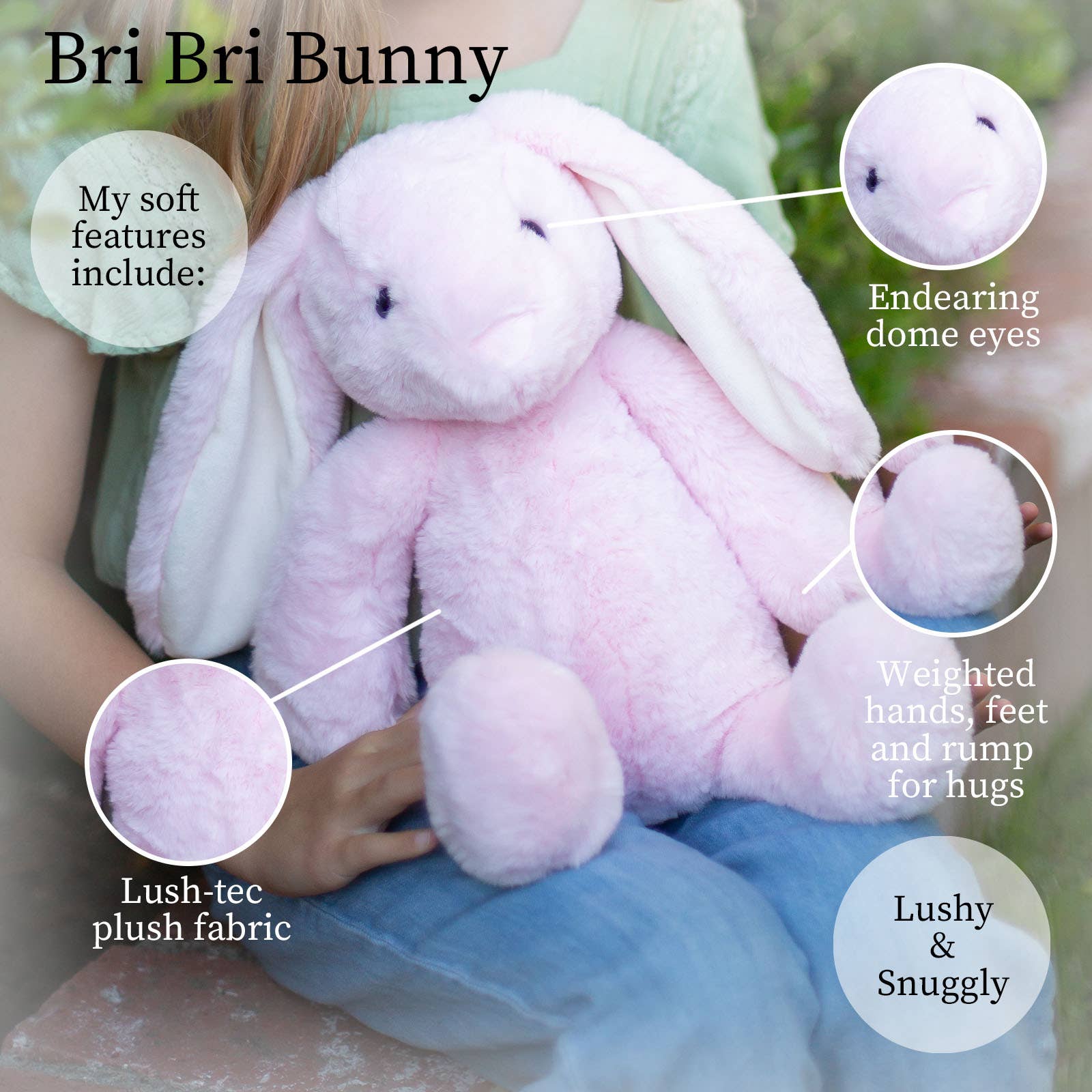 BriBri Pink Bunny - World's Softest Plush 16in - Image 3