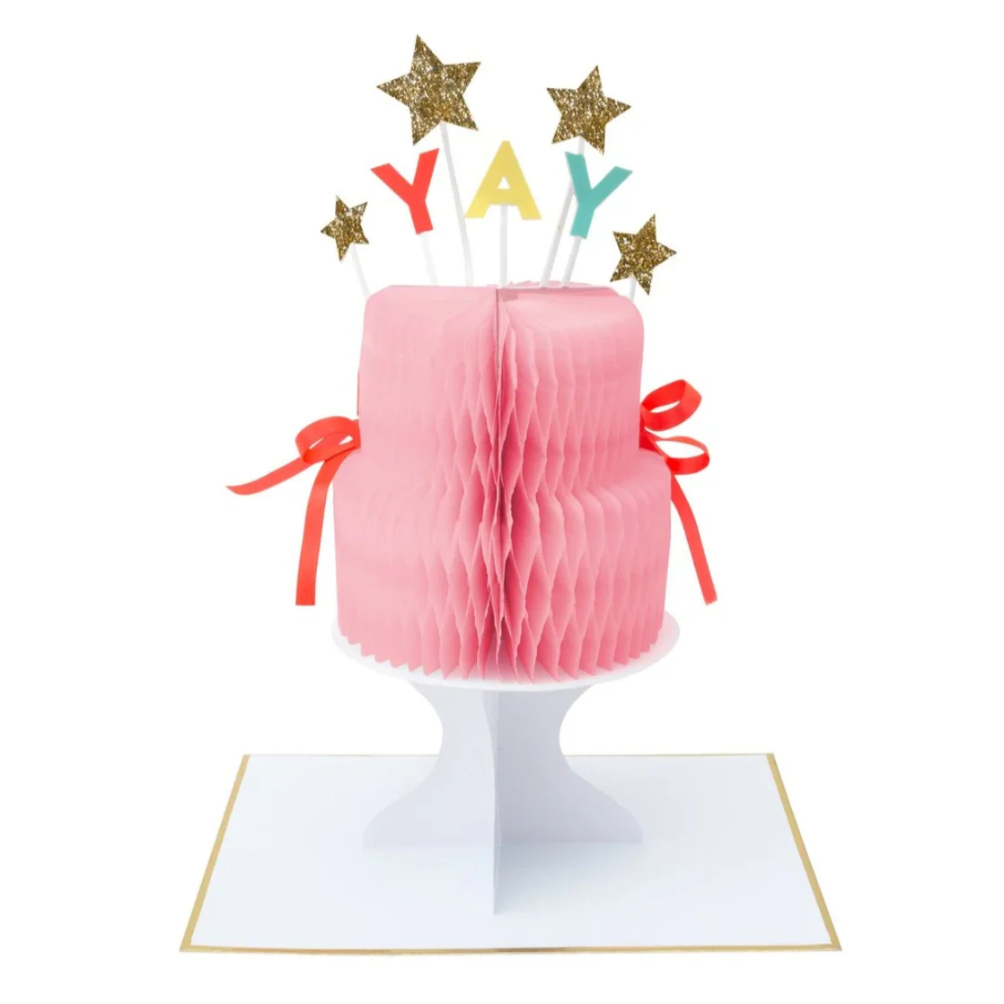 Yay! Cake Stand-Up Card