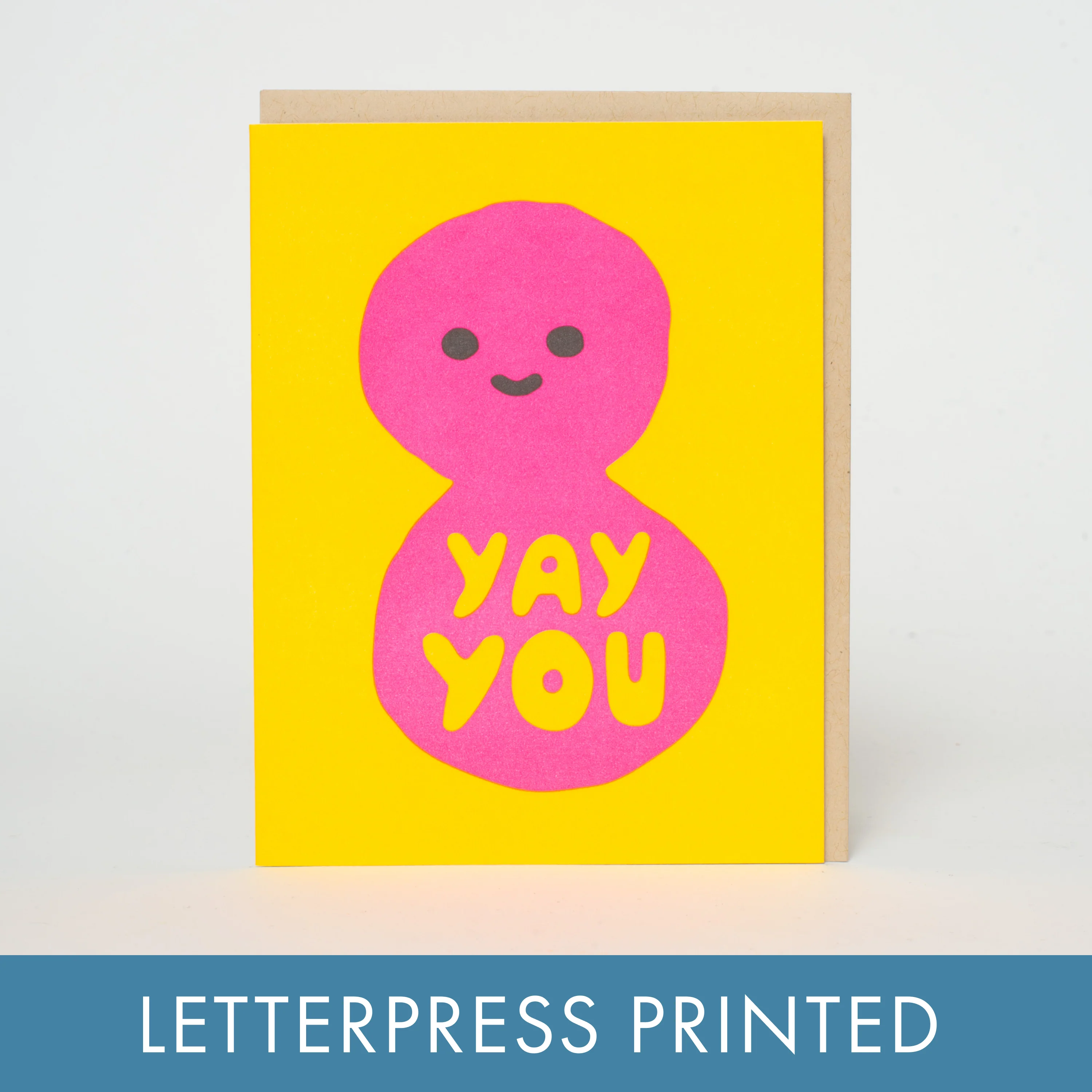 Yay You Peanut Congrats Letterpress Card- Suzy Ultman - Image 2