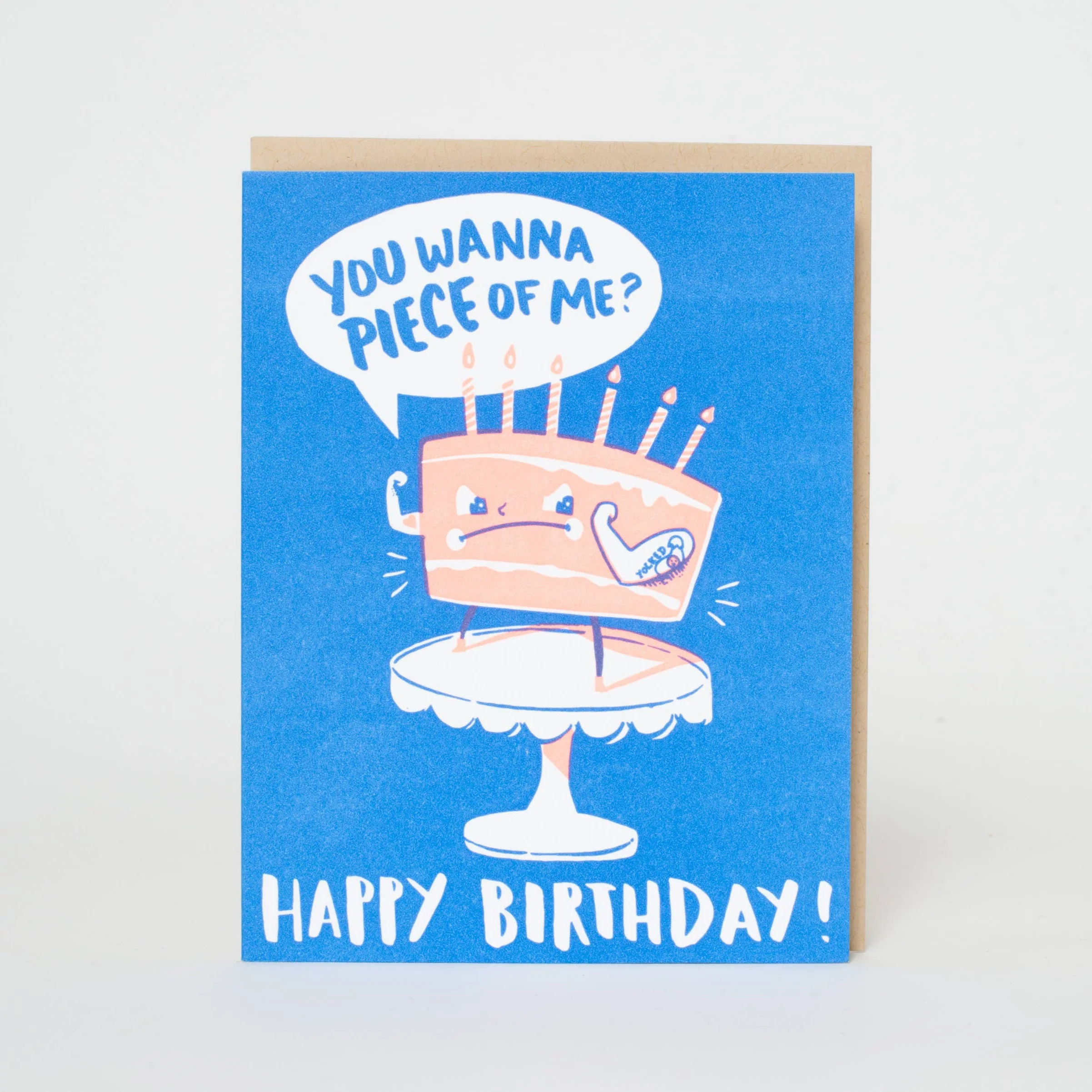 Yolked Birthday Cake Card