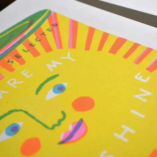 You Are My Sunshine Riso Print -Louise Lockhart - Image 2