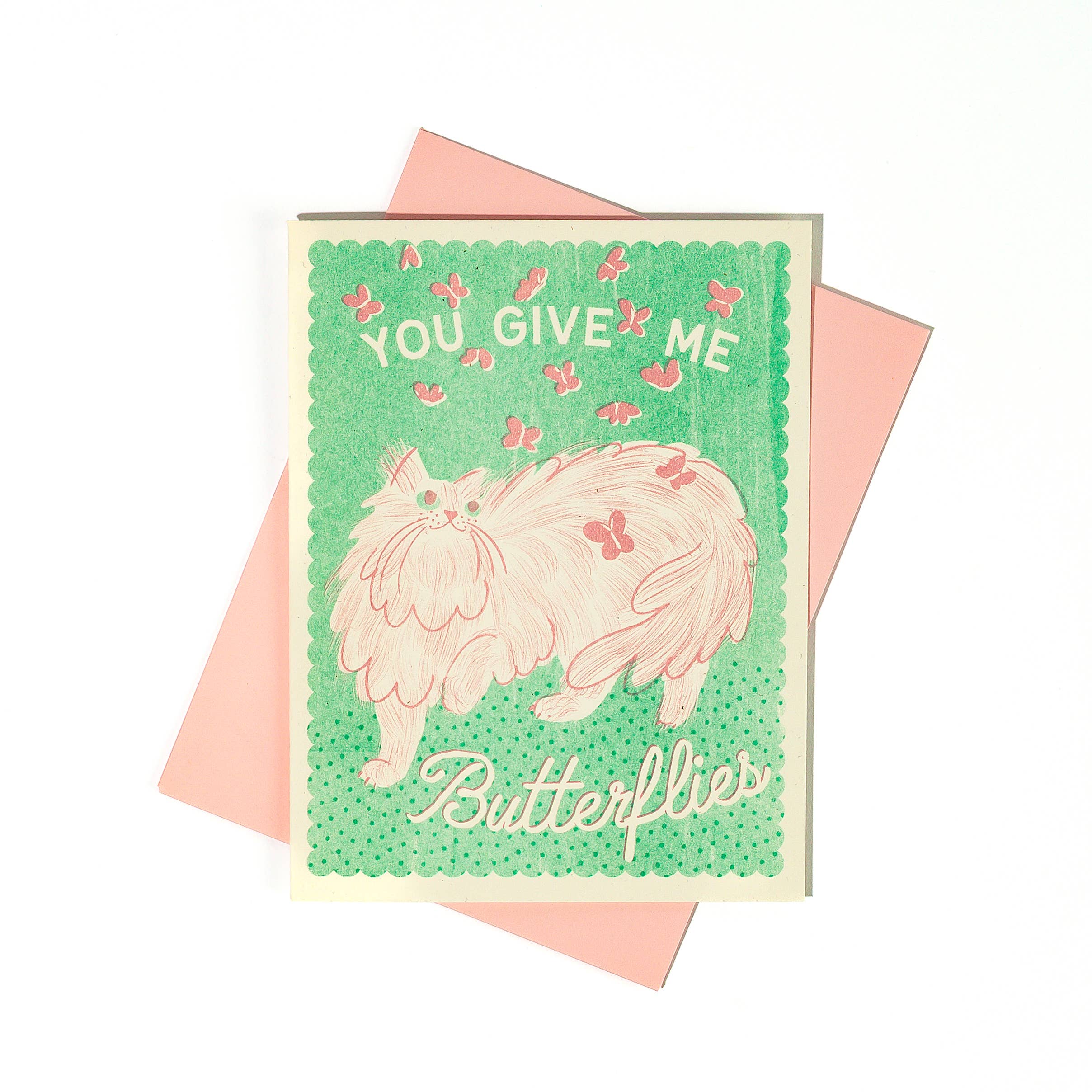 You Give Me Butterflies - Risograph Card - Image 2