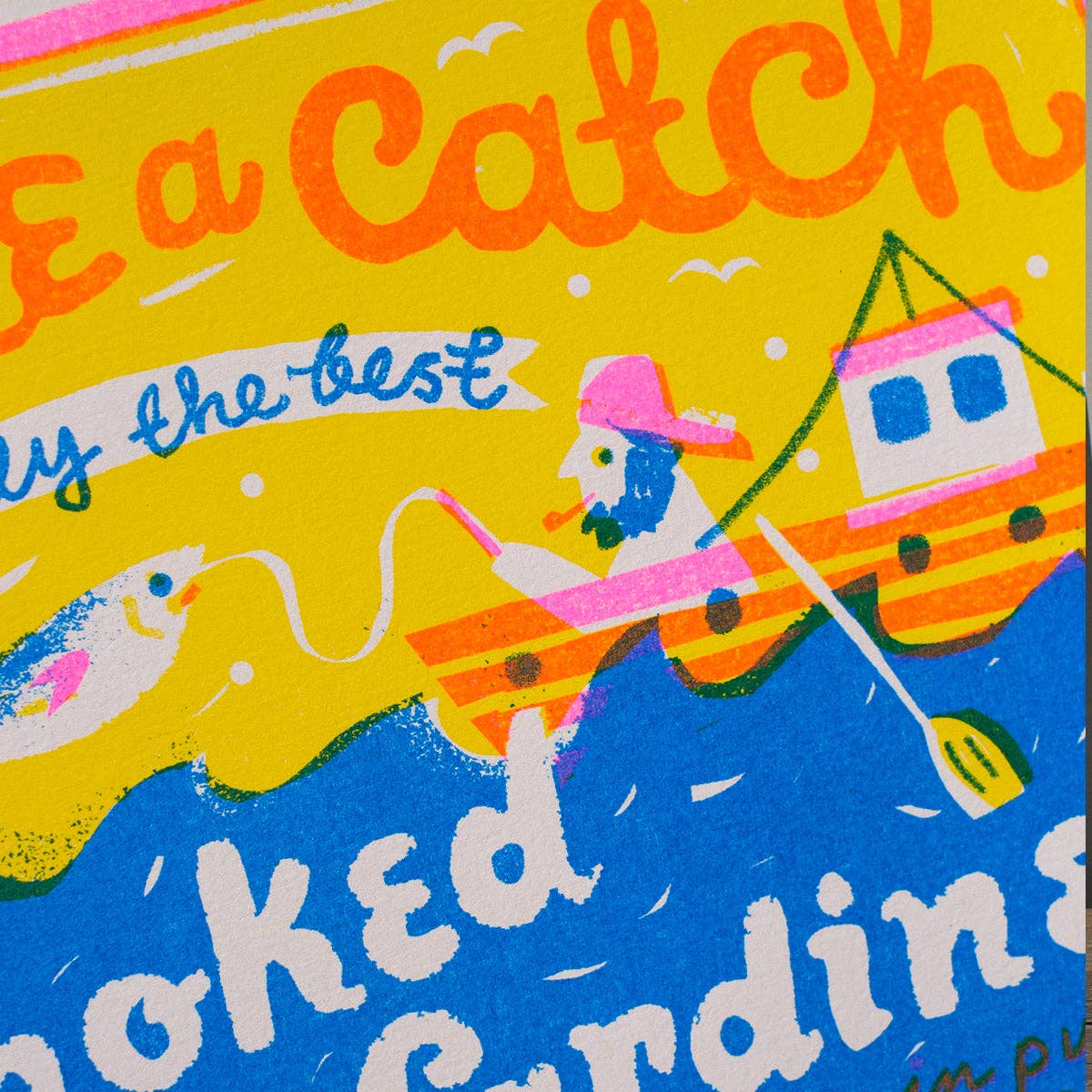 You're A Catch Risograph Art Print - Image 3