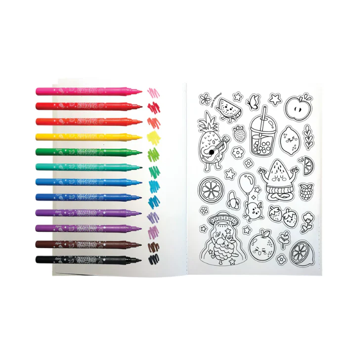 Yummy Yummy Scented Coloring Kit - Markers Stickers Coloring Book - Image 5