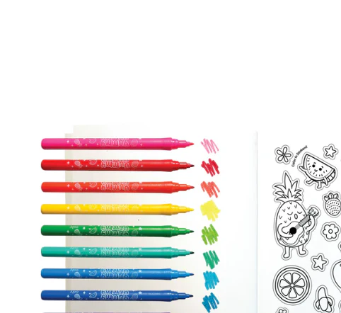 Yummy Yummy Scented Coloring Kit - Markers Stickers Coloring Book - Image 6