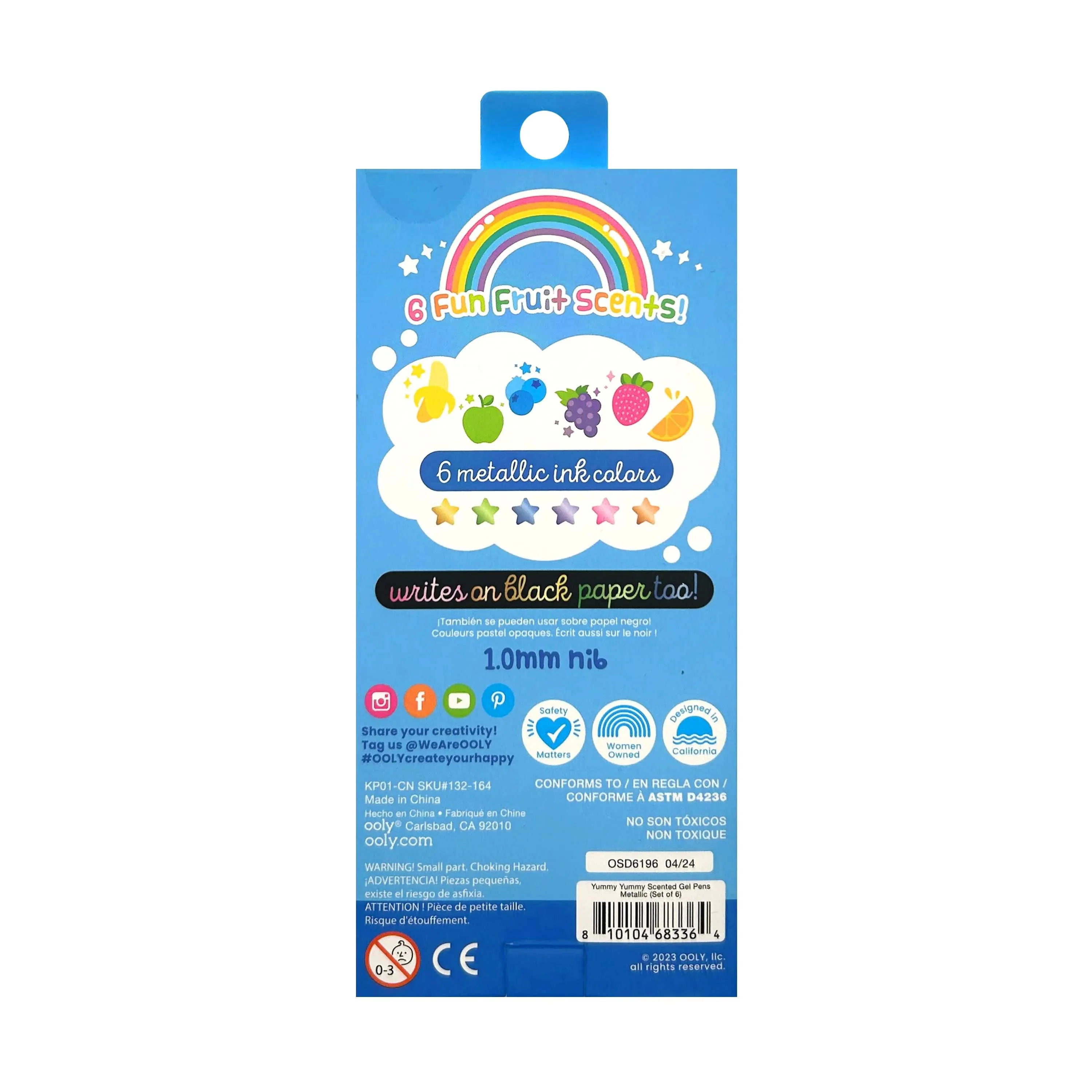 Yummy Yummy Scented Gel Pens - Metallic (Set of 6) - Image 7