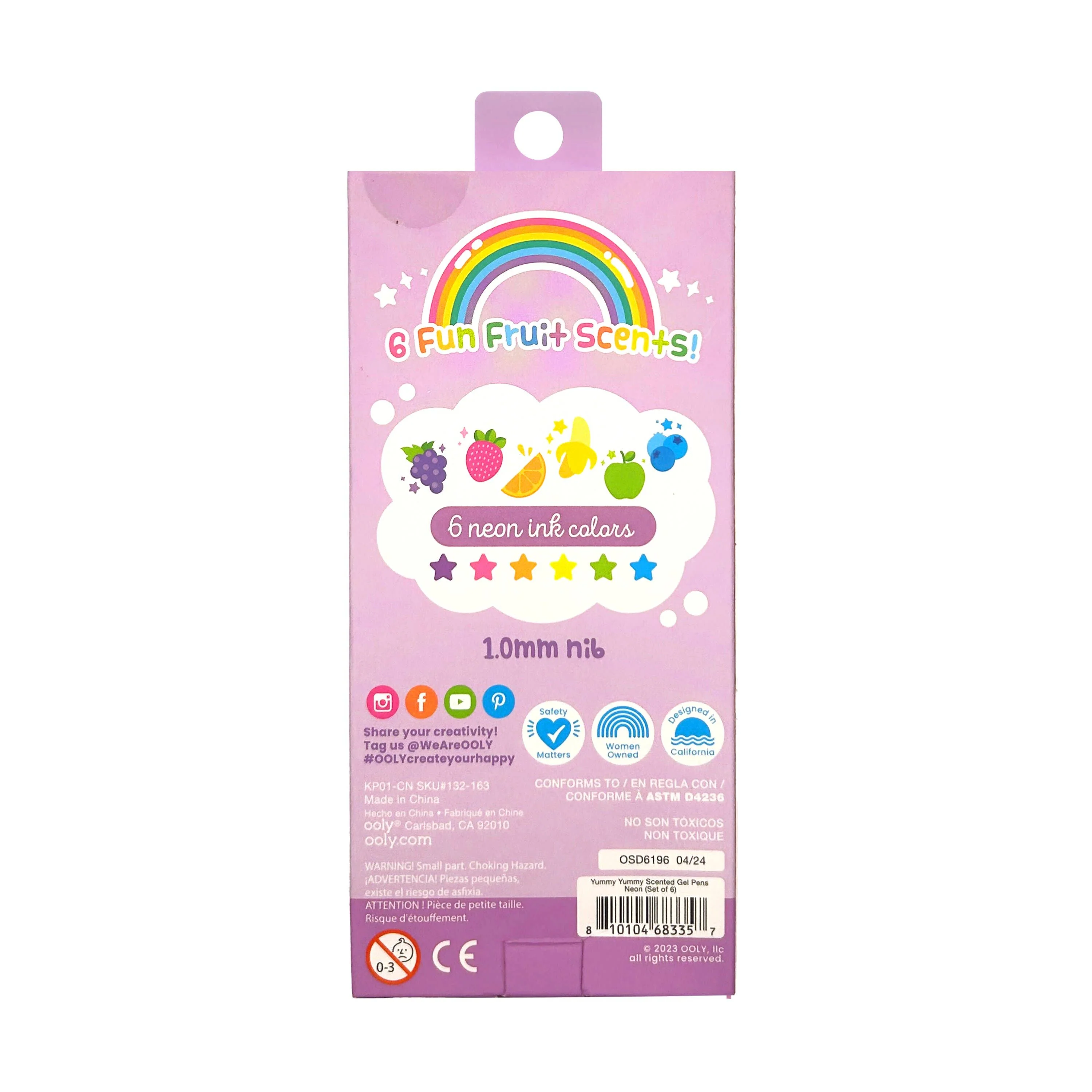 Yummy Yummy Scented Gel Pens - Neon (Set of 6) - Image 7