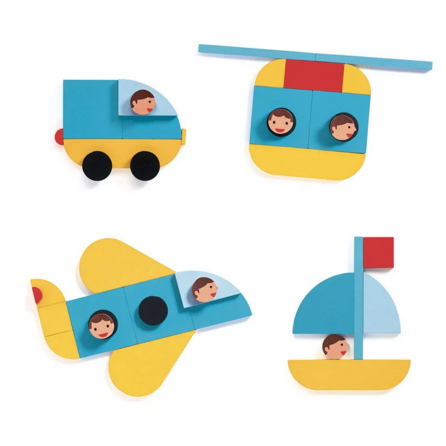 Ze Geovroom Wooden Block Tanagram Set - Image 3
